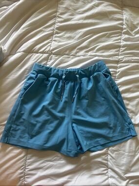 Old Navy Teal-Blue Athletic Drawstring Shorts